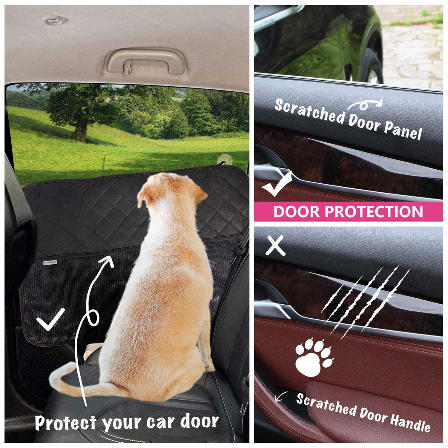 Winbate 2PCS Car Door Protector for Dogs Pet Car Door Cover-Waterproof Scratchproof Nonslip Durable Car Door Protector - Healthber