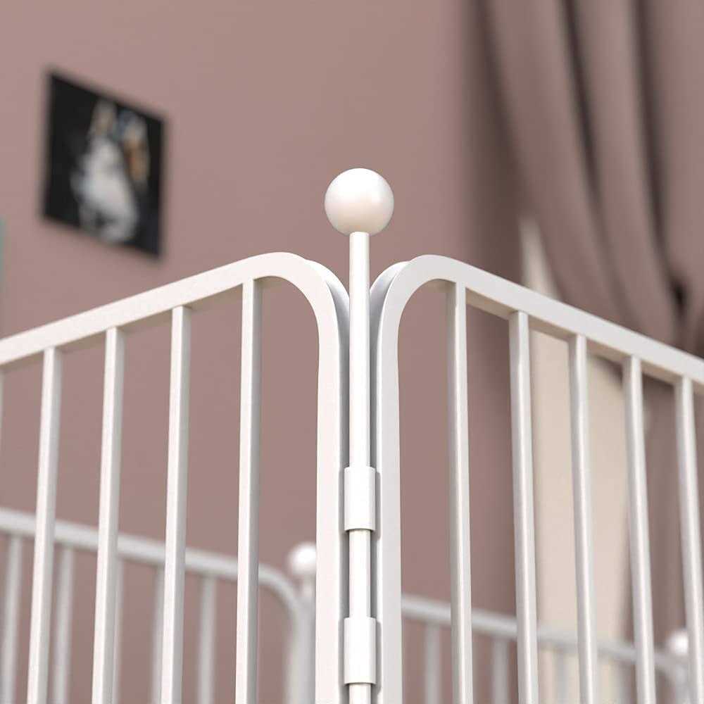 PEIPOOS Dog Panel Pet Playpen Pen Bunny Fence Indoor Outdoor Fence Playpen Heavy Duty Exercise Pen Dog Crate Cage Kennel - Healthber