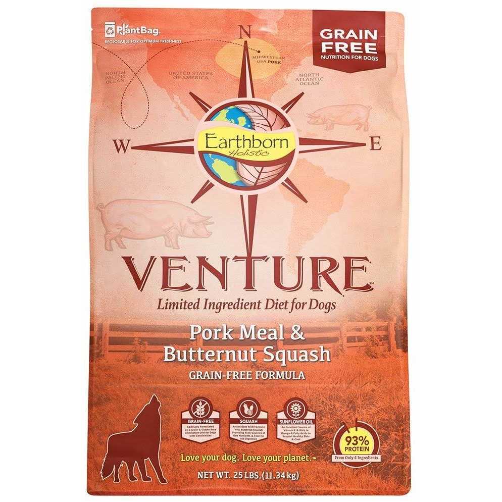 Earthborn Holistic Venture Grain Free Pork Meal & Butternut Squash Dry Dog Food - Healthber