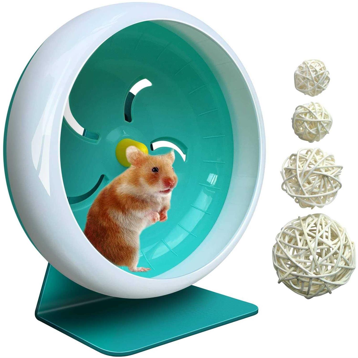 lazYYzal Hamster Wheel,Silent Hamster Wheel,Silent Wheel,Quiet Hamster Wheel,Super-Silent Hamster Exercise Wheel,Adjustable Stand Silent Hamster Wheel - Healthber