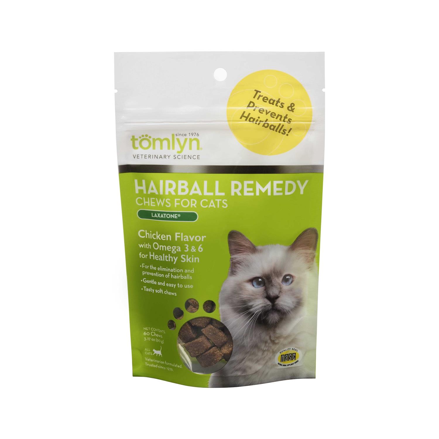 Tomlyn Laxatone Hairball Remedy Chews for Cats - Healthber