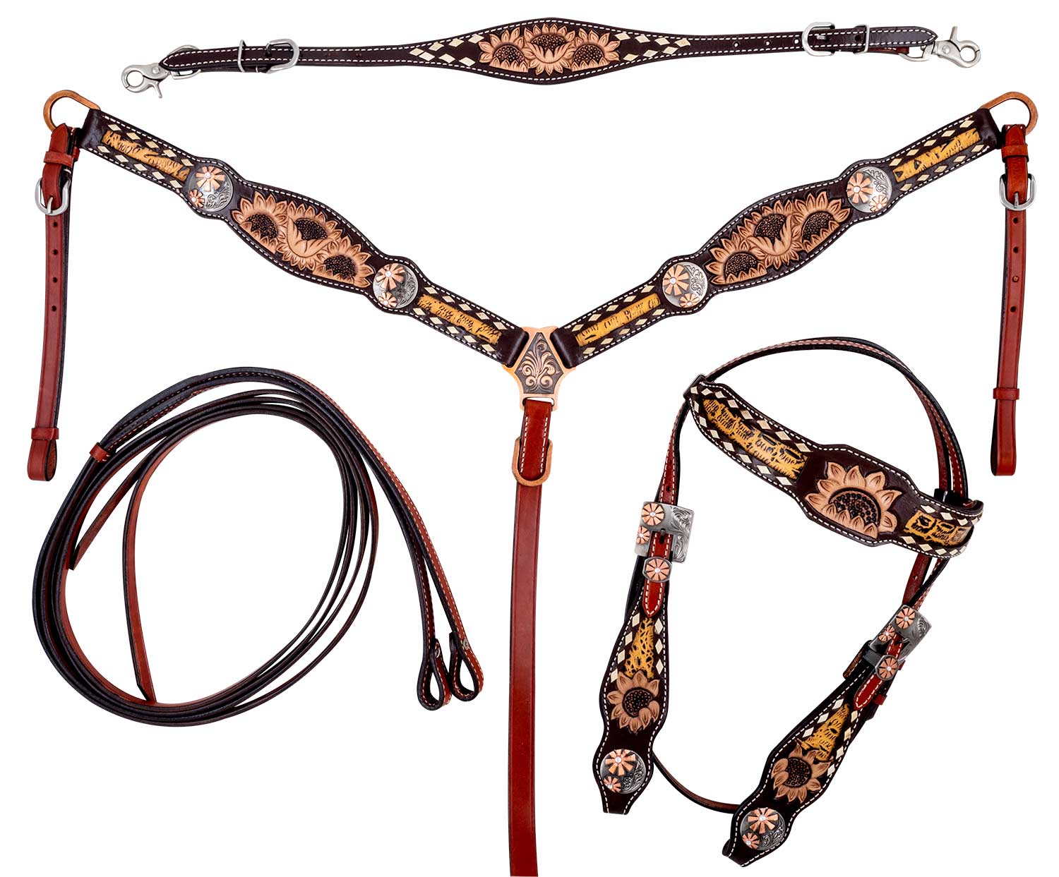 Showman Sunflower & Gator Tack Set - Healthber