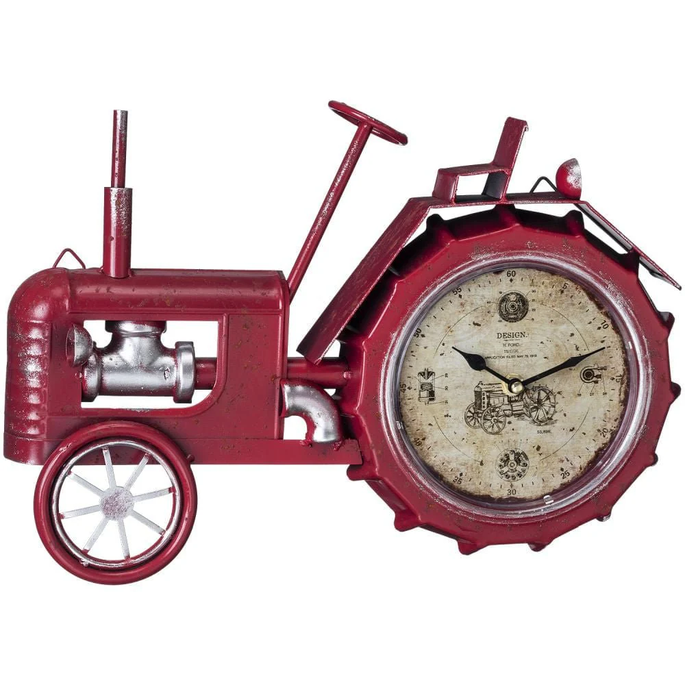 Red Tractor Wall Clock - Healthber