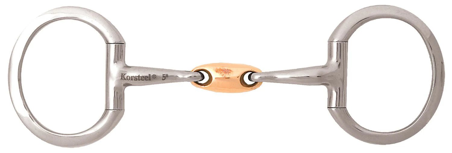 JP Korsteel Copper Oval Link Eggbutt Snaffle Bit - Healthber