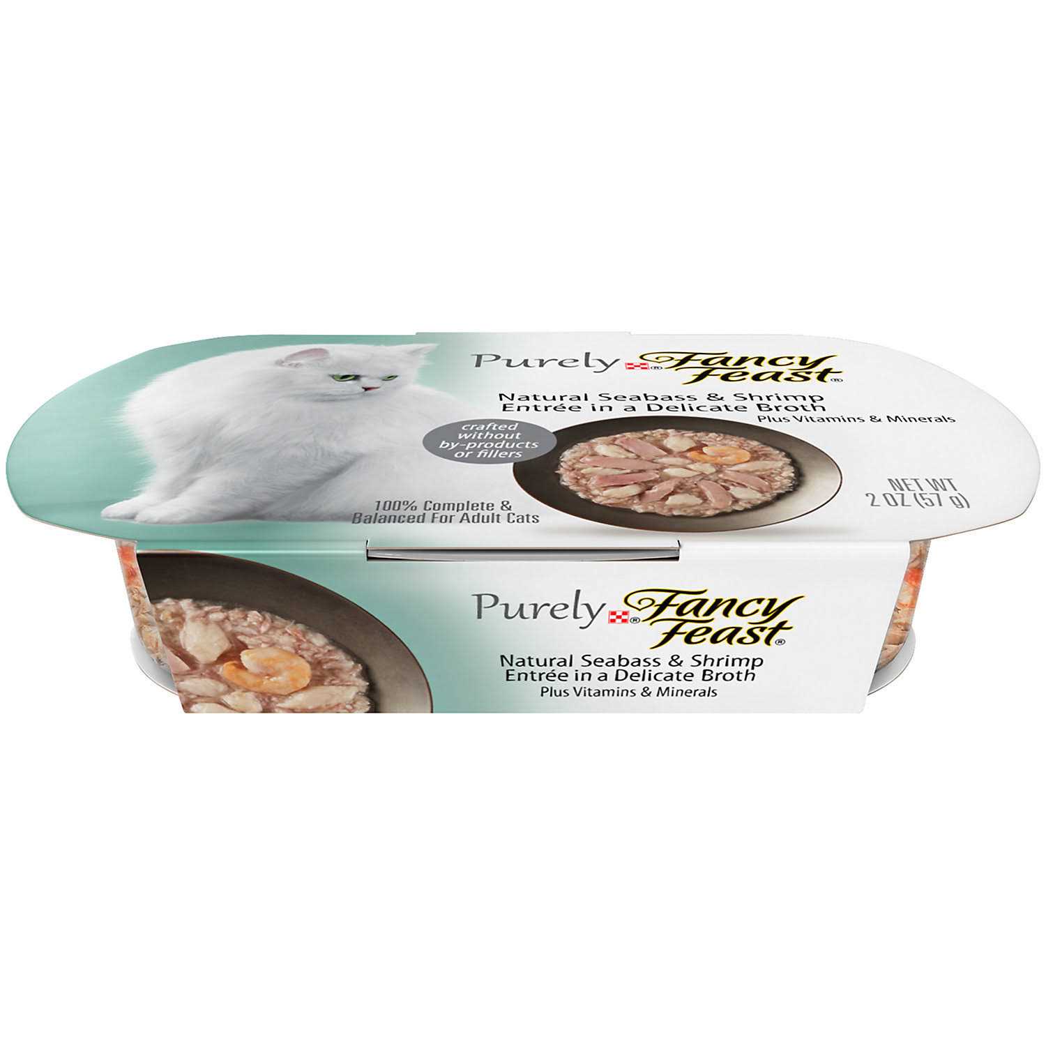 Fancy Feast Purely Natural Seabass & Shrimp in Broth Cat Food - Healthber