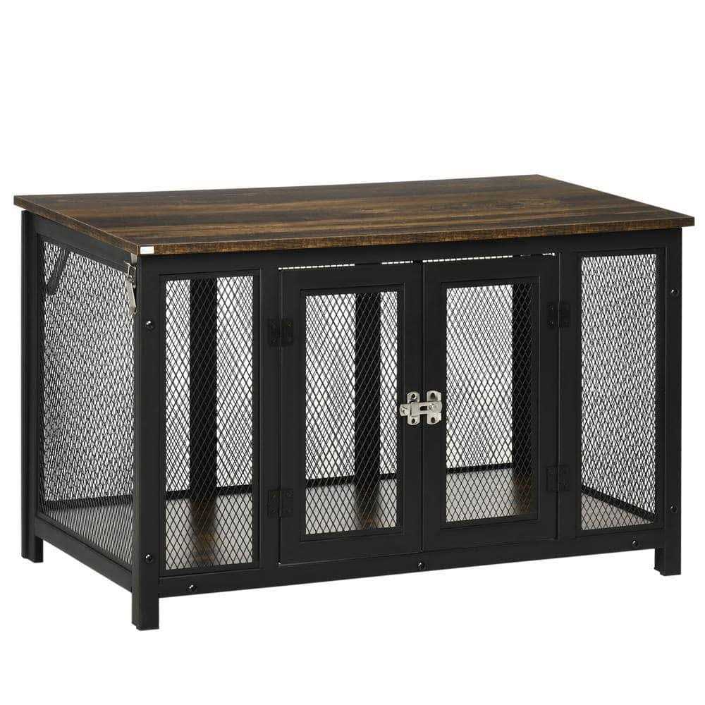 PawHut Furniture Style Dog Crate with Openable Top Big Dog Crate End Table - Healthber