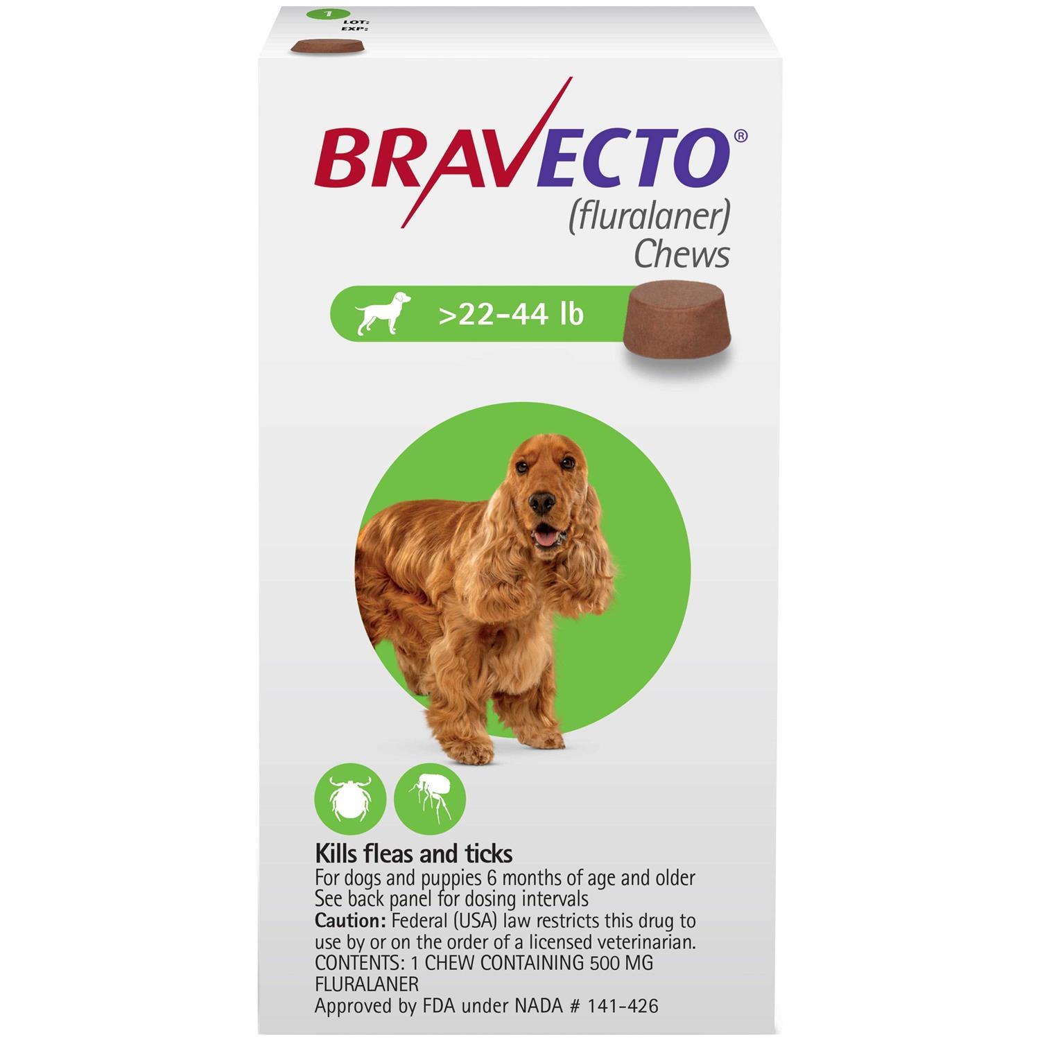 Bravecto Chew for Dogs 22-44 lbs - Healthber