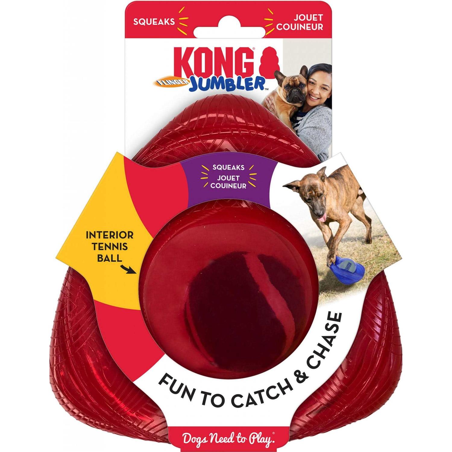 KONG Jumbler Flinger Dog Toy - Healthber