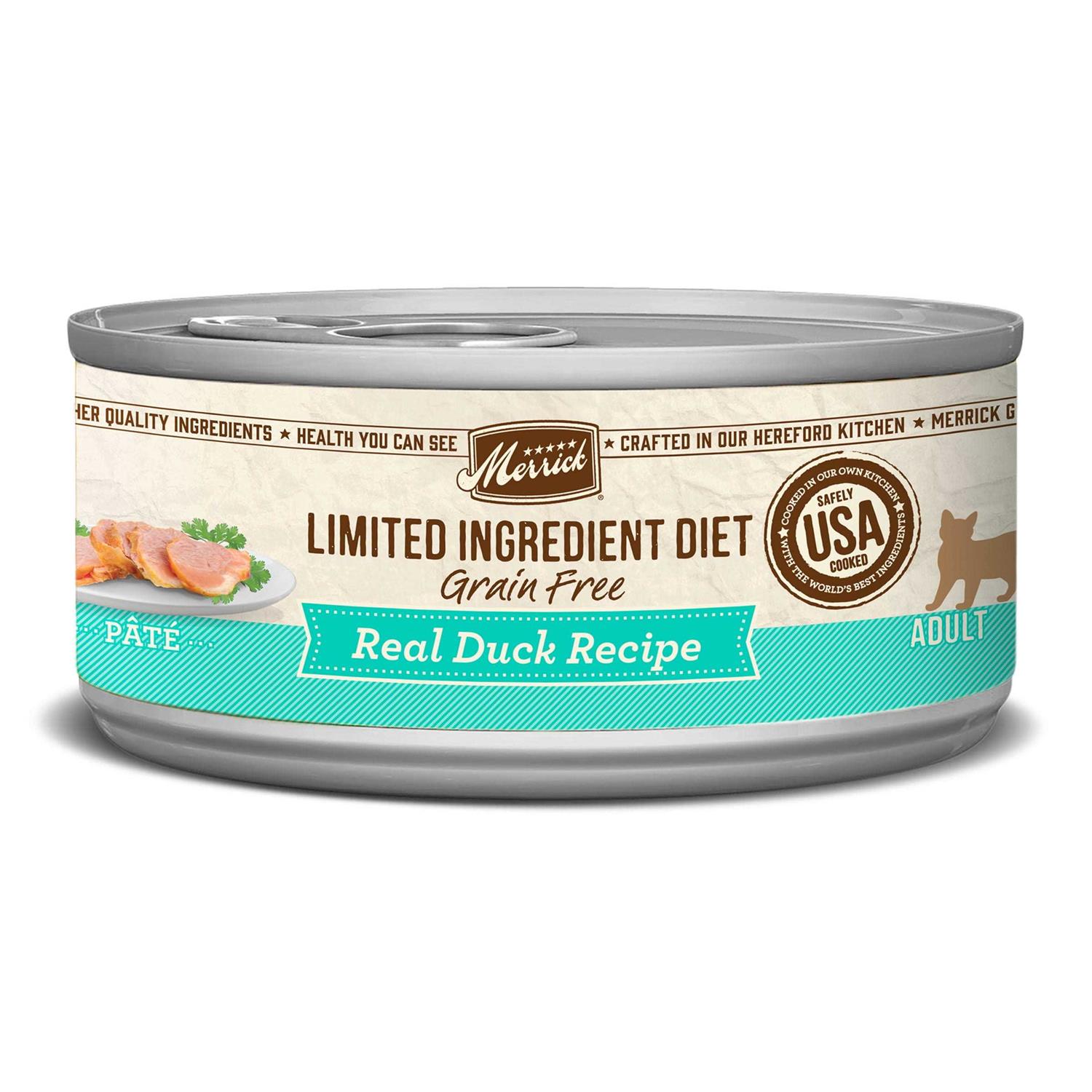 Merrick Limited Ingredient Diet Grain Free Real Duck Pate Canned Cat Food - Healthber