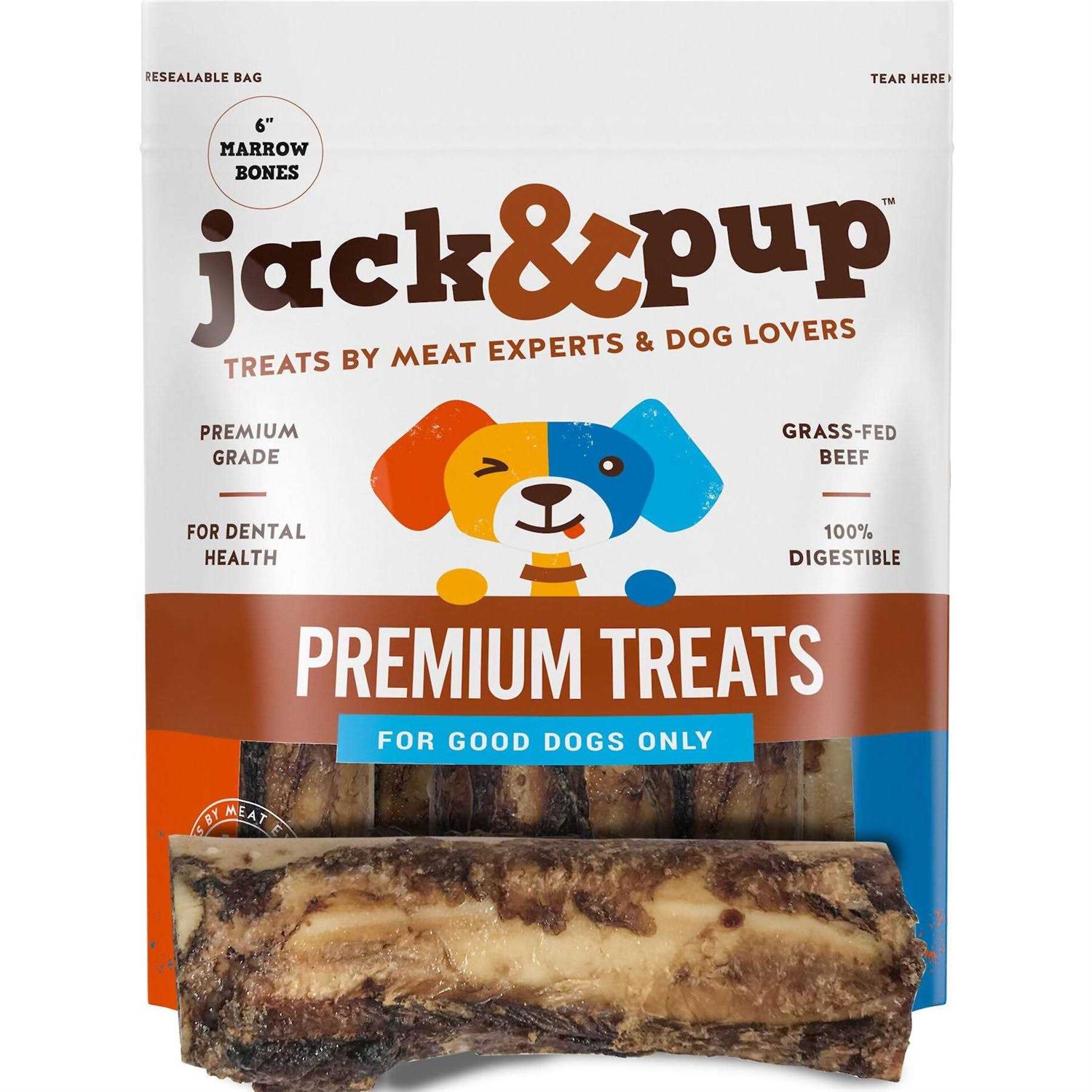 Jack & Pup Roasted Beef Marrow Bone Dog Treats - Healthber