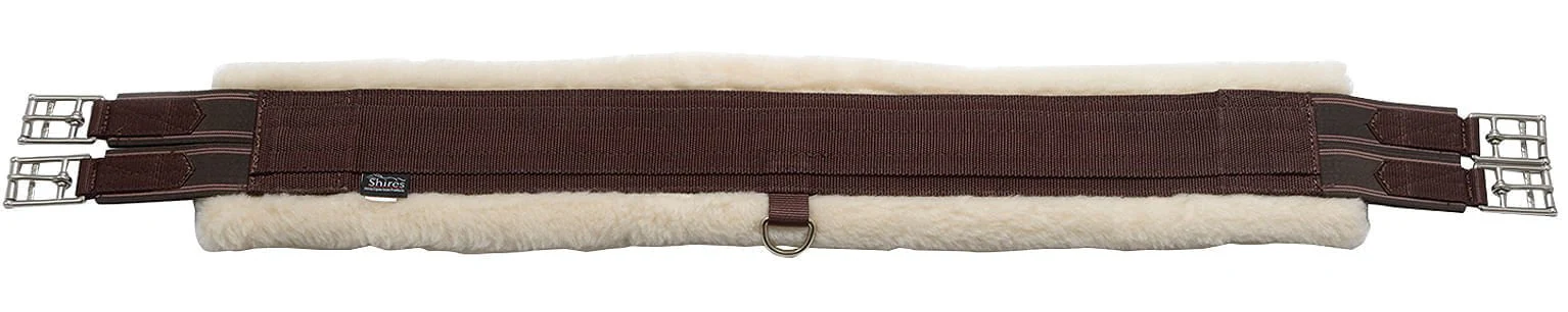 Perri's Nylon Fleece Lined Girth, Brown - Healthber