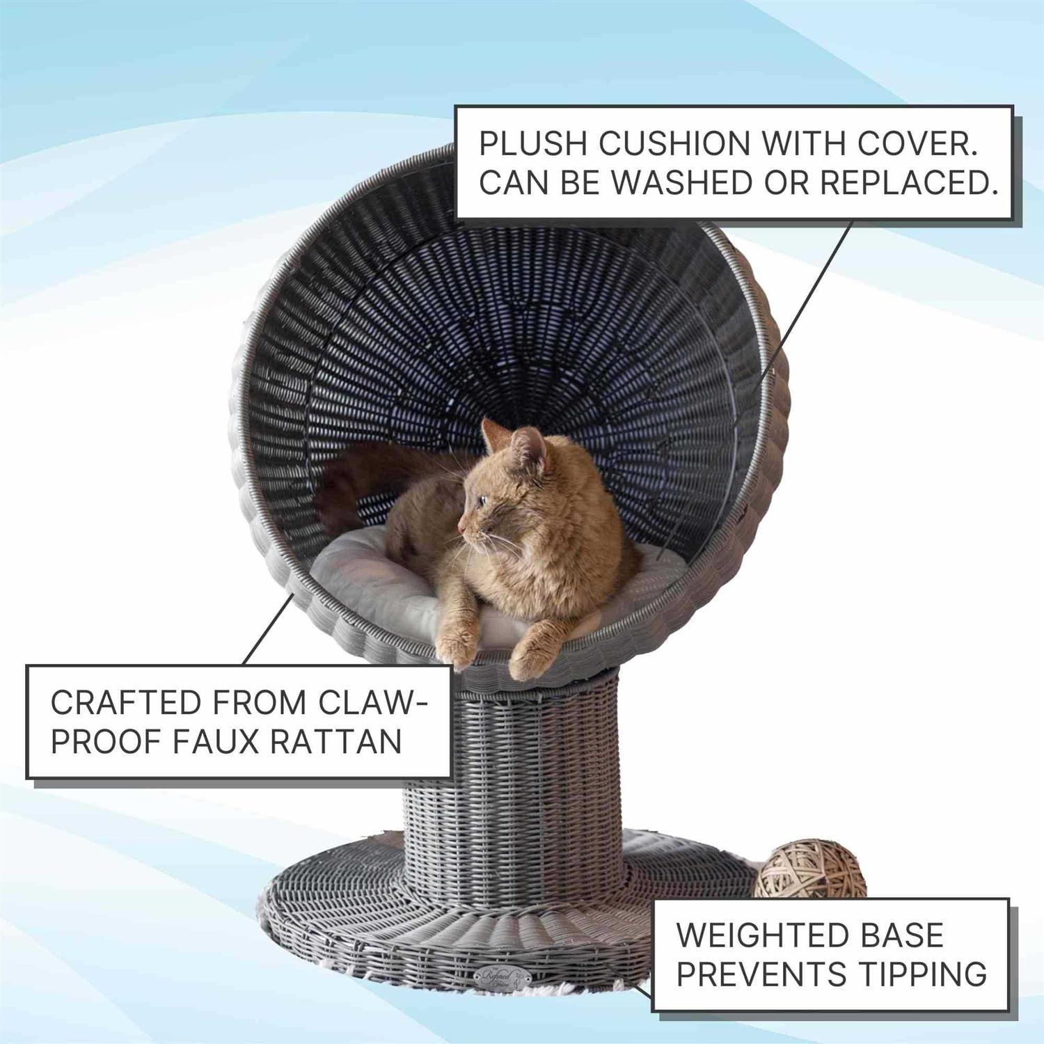 The Refined Feline Kitty Ball Bed - Healthber