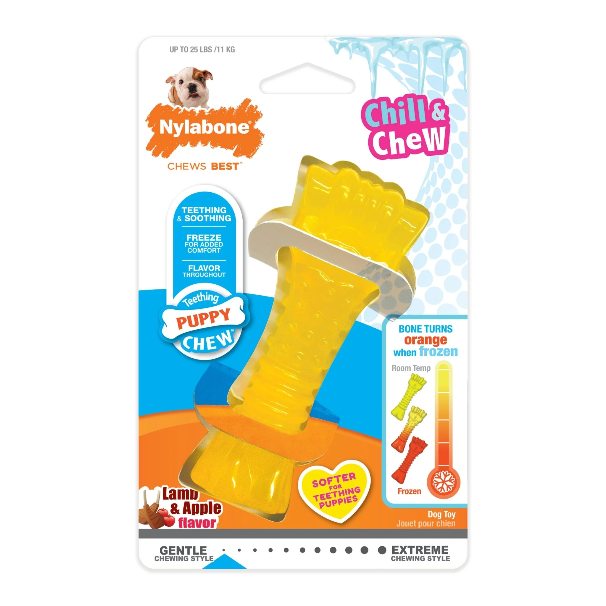 Puppy Chew Freezer Dog Bone, Lamb & Apple, Small/Regular, Up to 25 Ibs. - Healthber