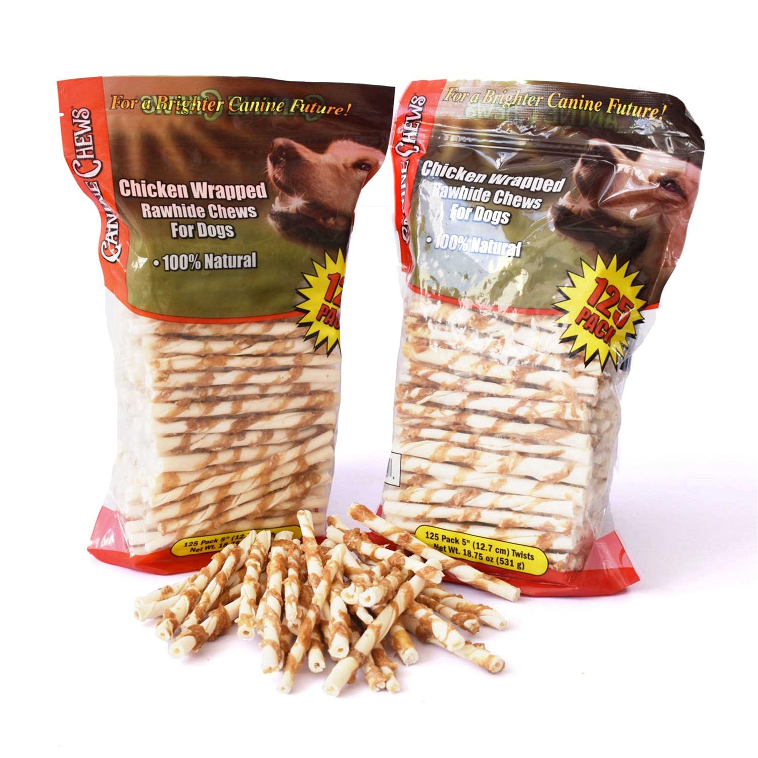 Canine Chews Chicken Wrapped Rawhide Chews for Dogs - Healthber