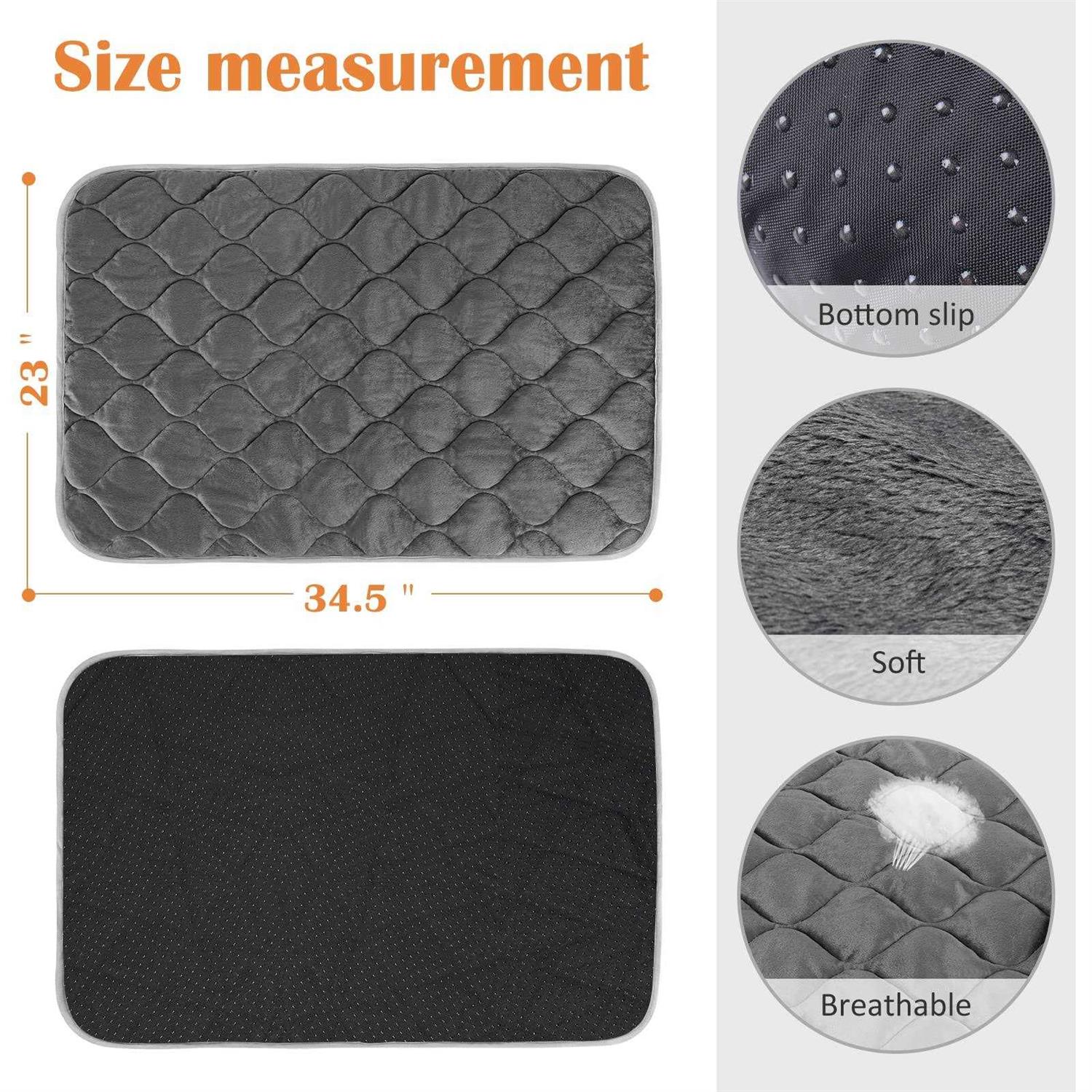 ULIGOTA Self Heating Cat Mat Thermal Pet Bed Mat Self-Warming Pet Crate Pad - Healthber