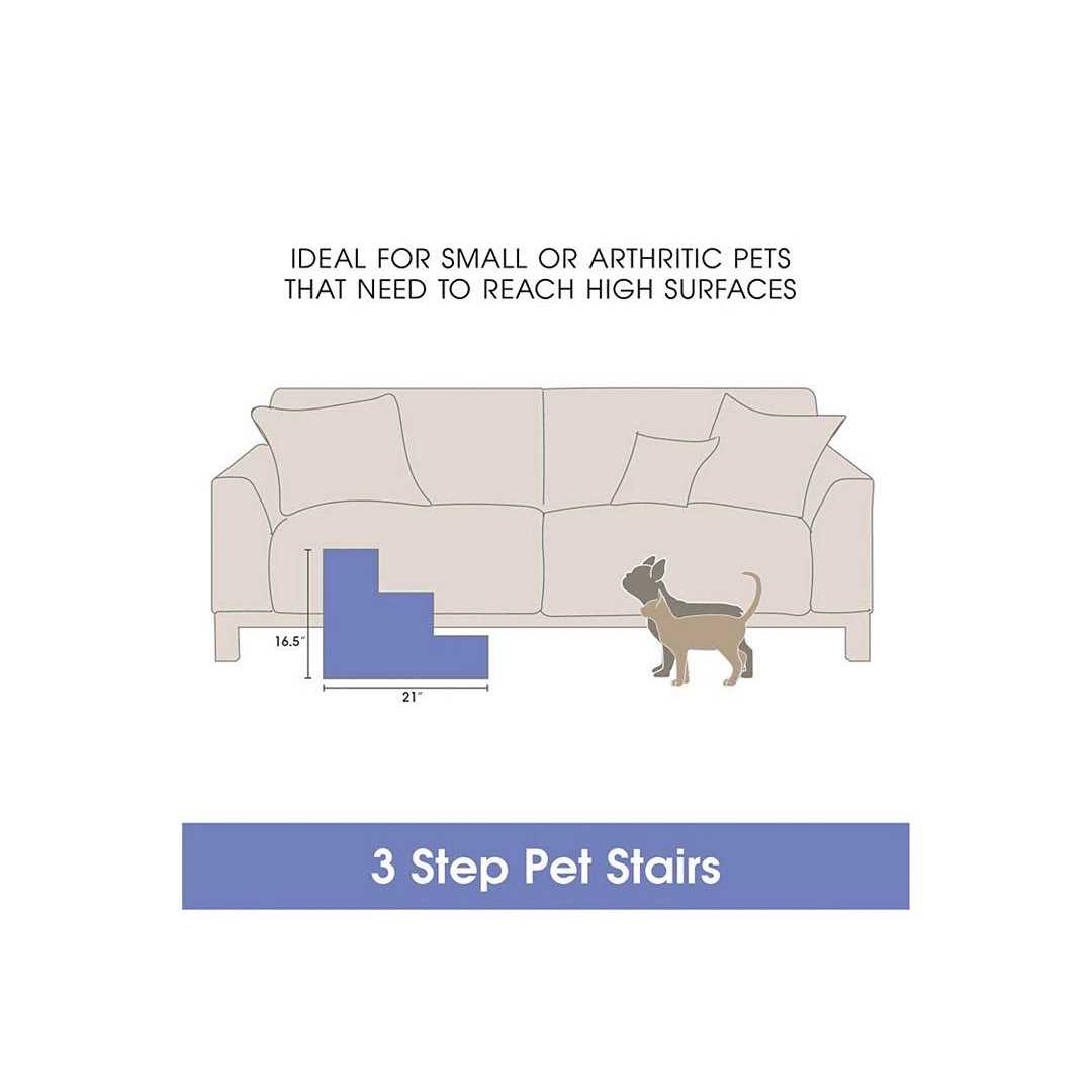 Friends Forever High Density Foam 3 Steps Pet Stairs - Healthber