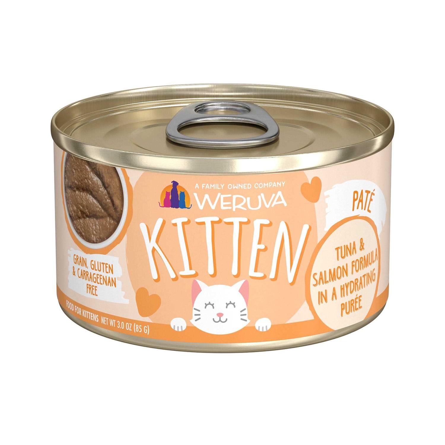 Weruva Kitten Tuna & Salmon Formula in a Hydrating Puree Cat Food - Healthber