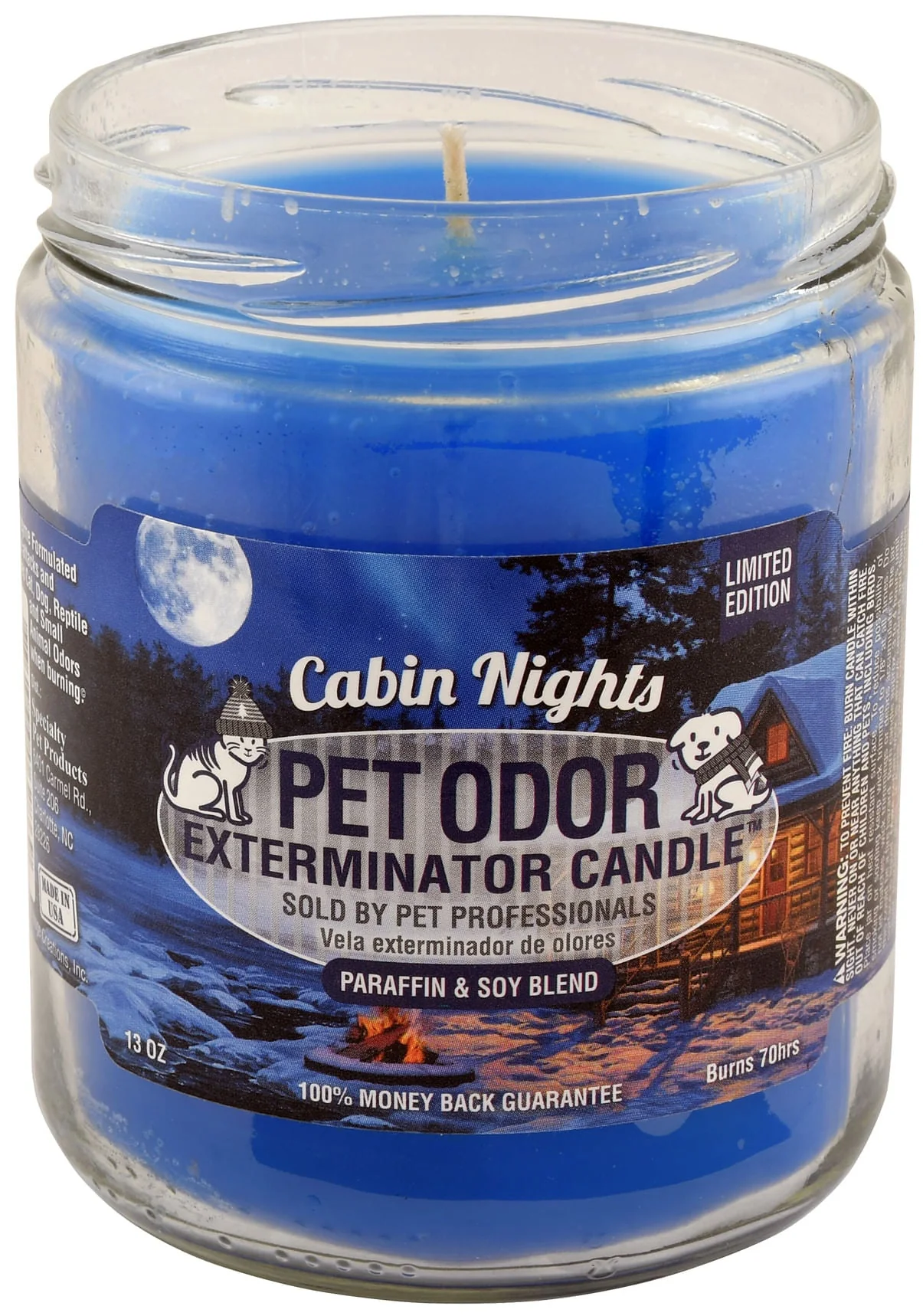 Pet Odor Exterminator Candle, Cabin Nights, 13 oz - Healthber