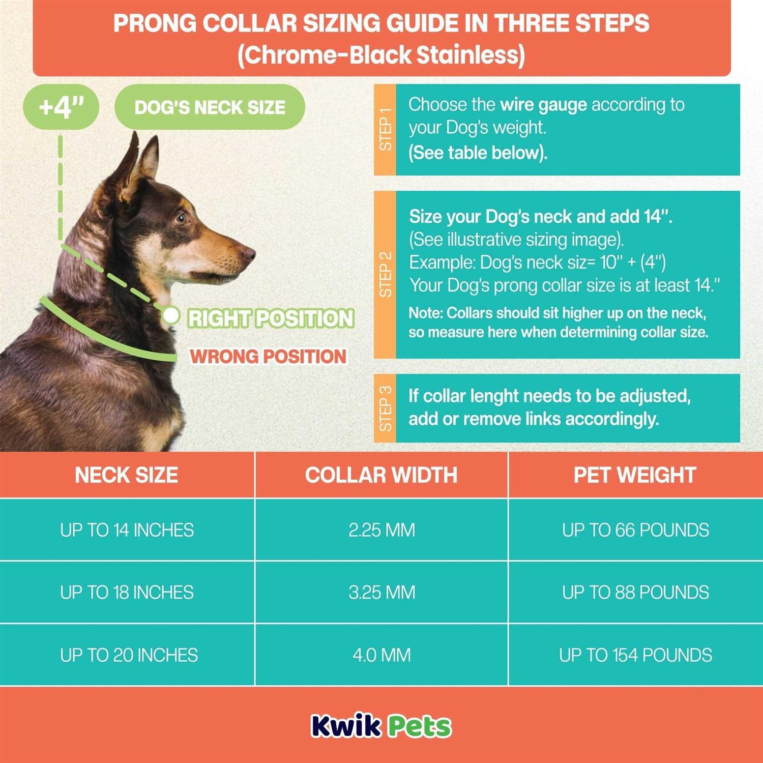 Herm Sprenger Ultra-Plus Training Dog Prong Collar with ClicLock, 14-in neck, 2.25-mm wide - Healthber
