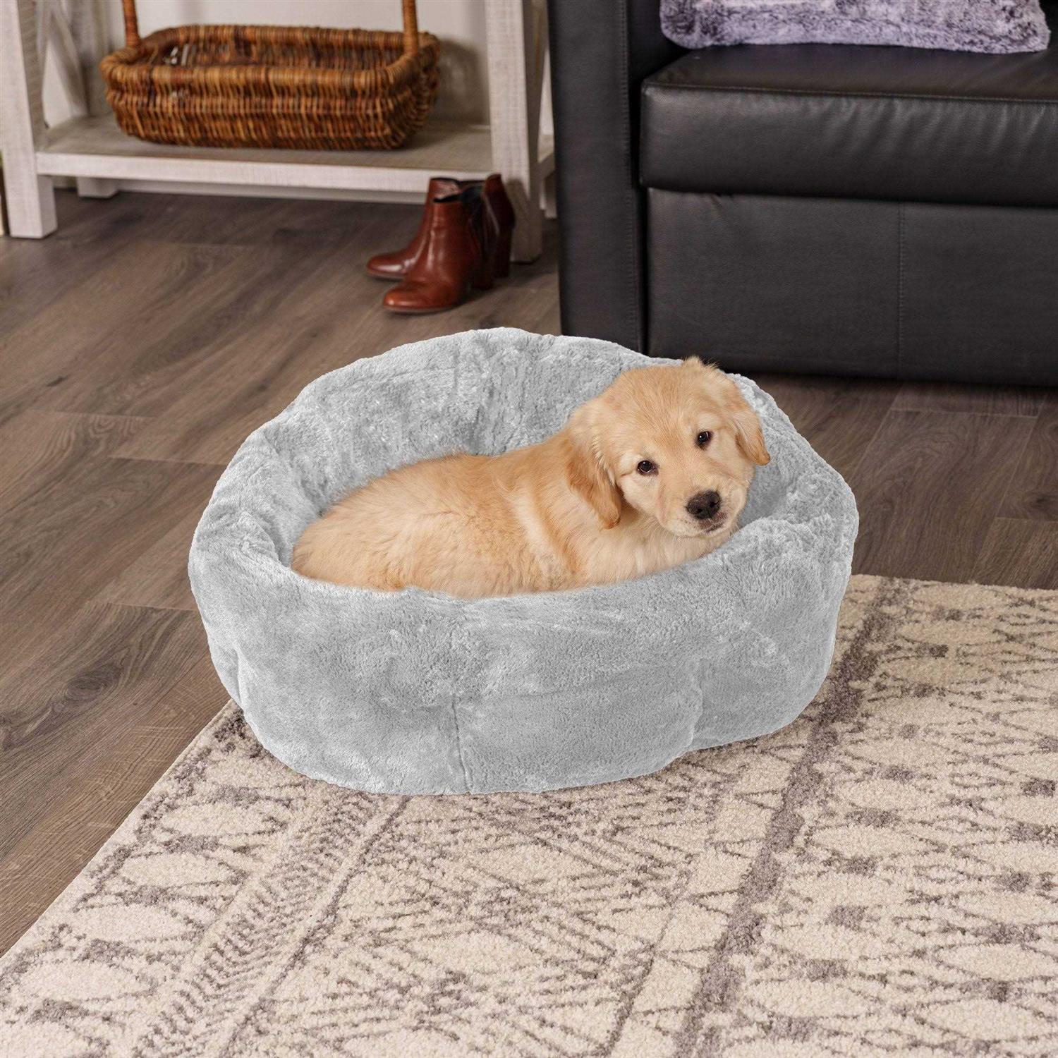 FurHaven Luxury Fur Warming Hi-Lo Cuddler Bed - Healthber
