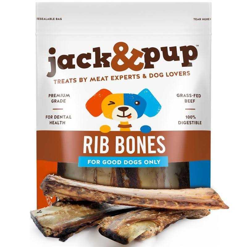 Jack&Pup Rib Bones Beef Dog Treats - Healthber