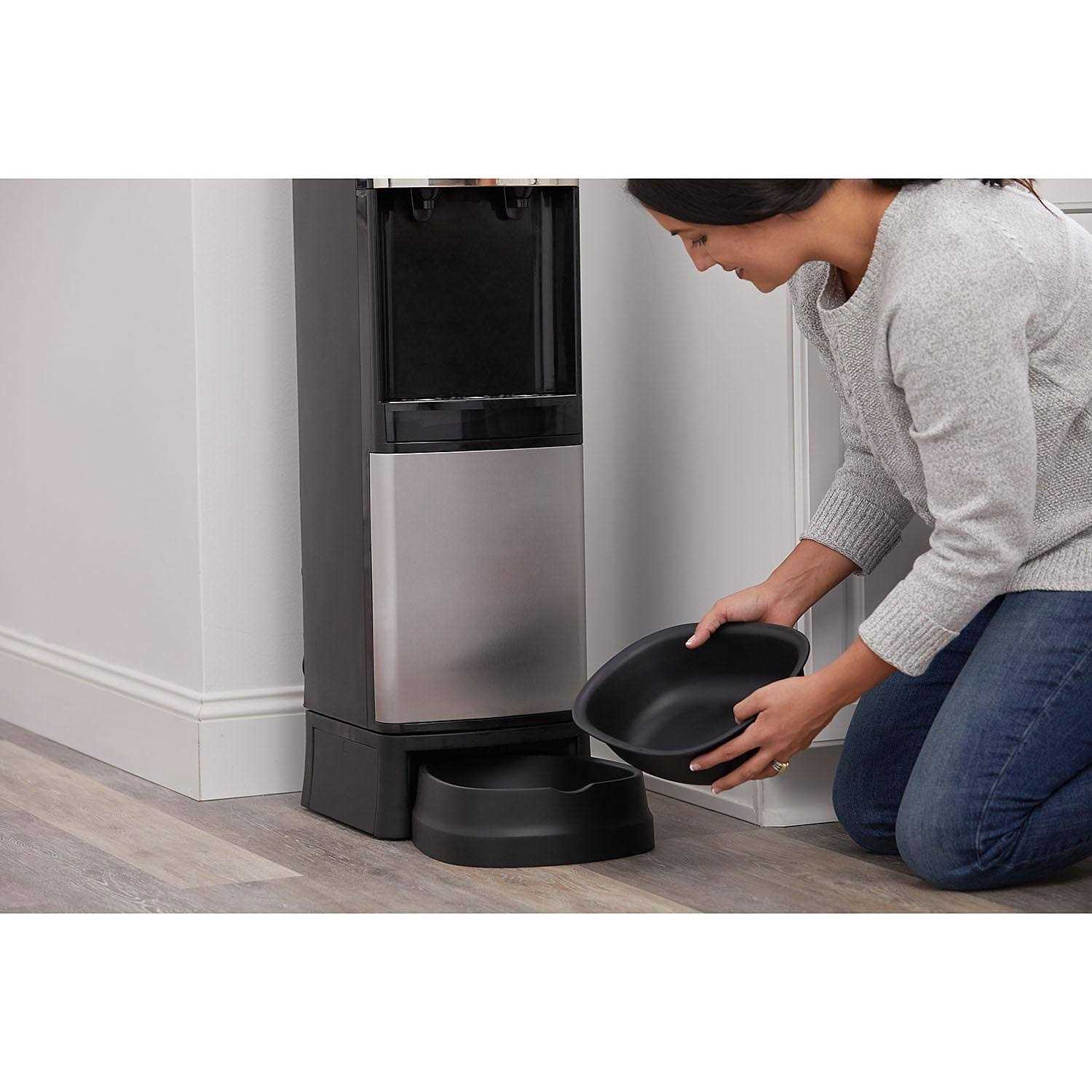 Primo Pet Station Water Dispenser Top Loading, Hot/Cold Temperature, Black and Stainless Steel - Healthber