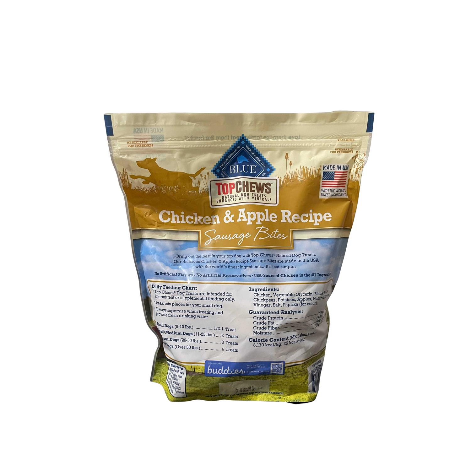 Top Chews Chicken & Apple Recipe 100% Natural Dog Treats - Healthber