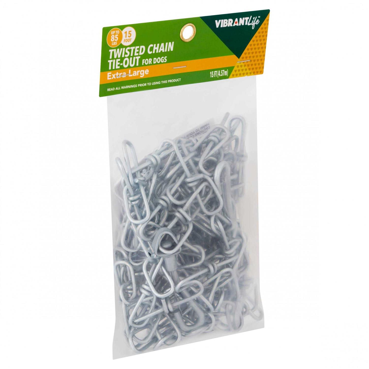 Vibrant Life Twisted Chain Tie-Out for Dogs - Healthber