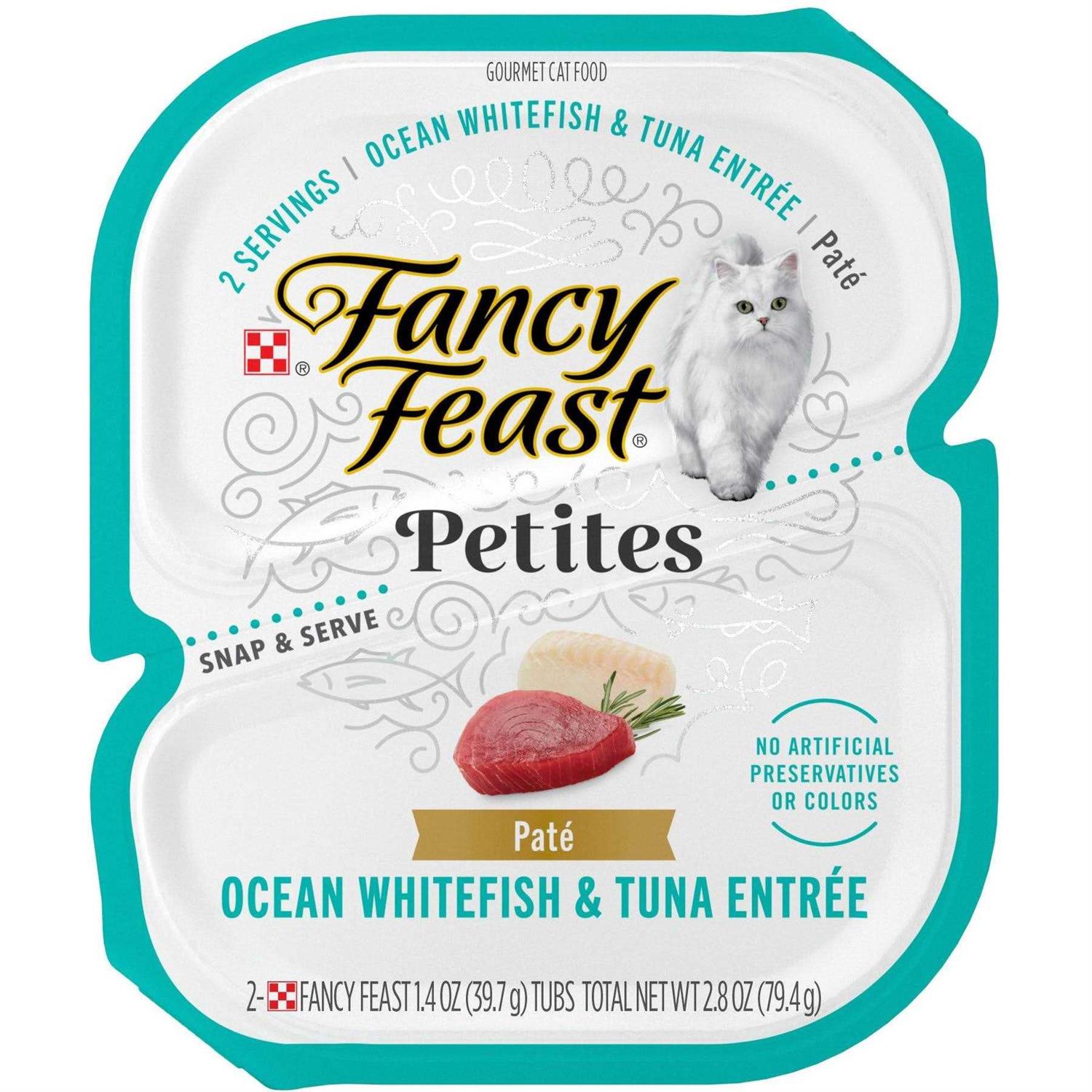 Fancy Feast Petites Ocean Whitefish & Tuna Pate Wet Cat Food - Healthber