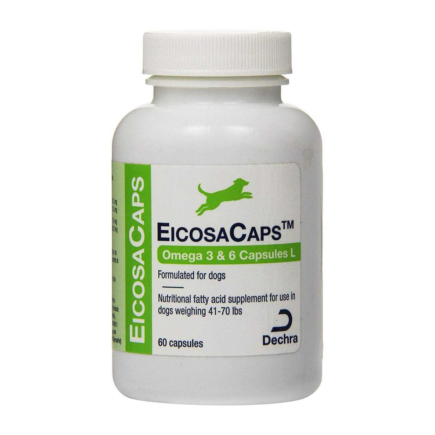 Dechra EicosaCaps Omega 3 & 6 Capsules Dogs 40 60 - Healthber