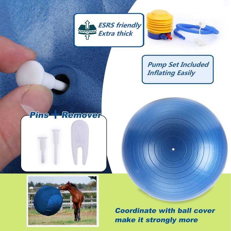 SWYIVY Herding Ball for Horse 40 Anti-Burst Giant Soccer Ball Toy for Horses - Healthber