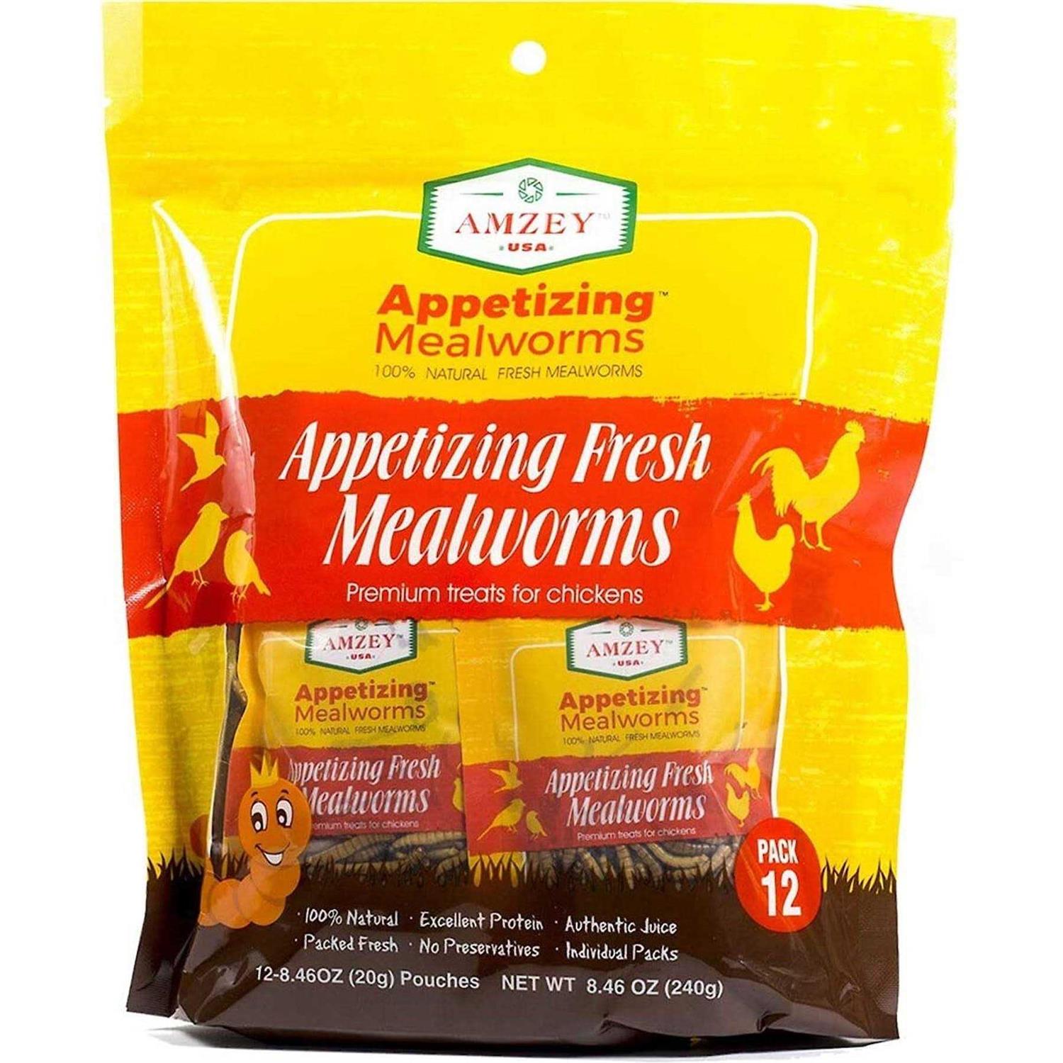 Amzey Appetizing Fresh Mealworms Treats - Healthber