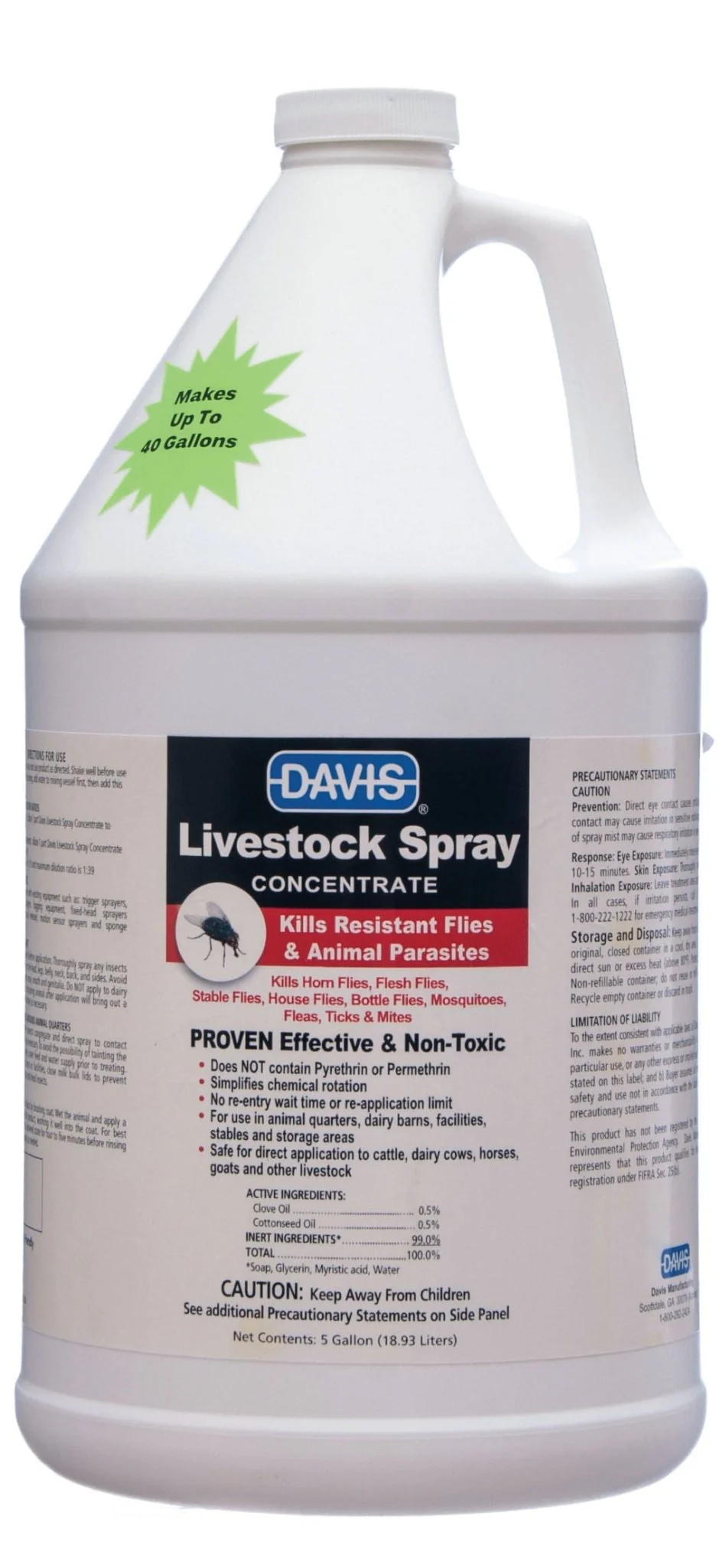 Davis Livestock Spray, Concentrate, Gallon - Healthber