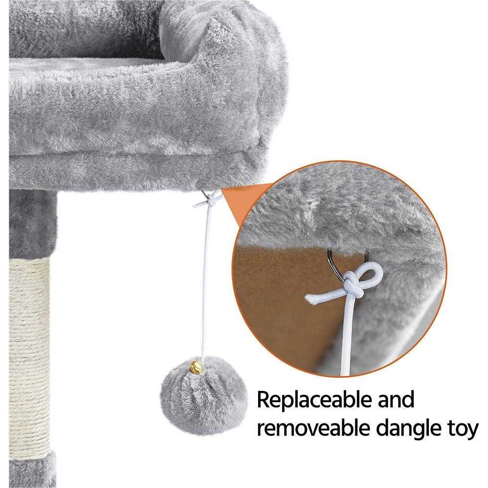 Yaheetech 61.5-in Plush Cat Tree Condo - Healthber