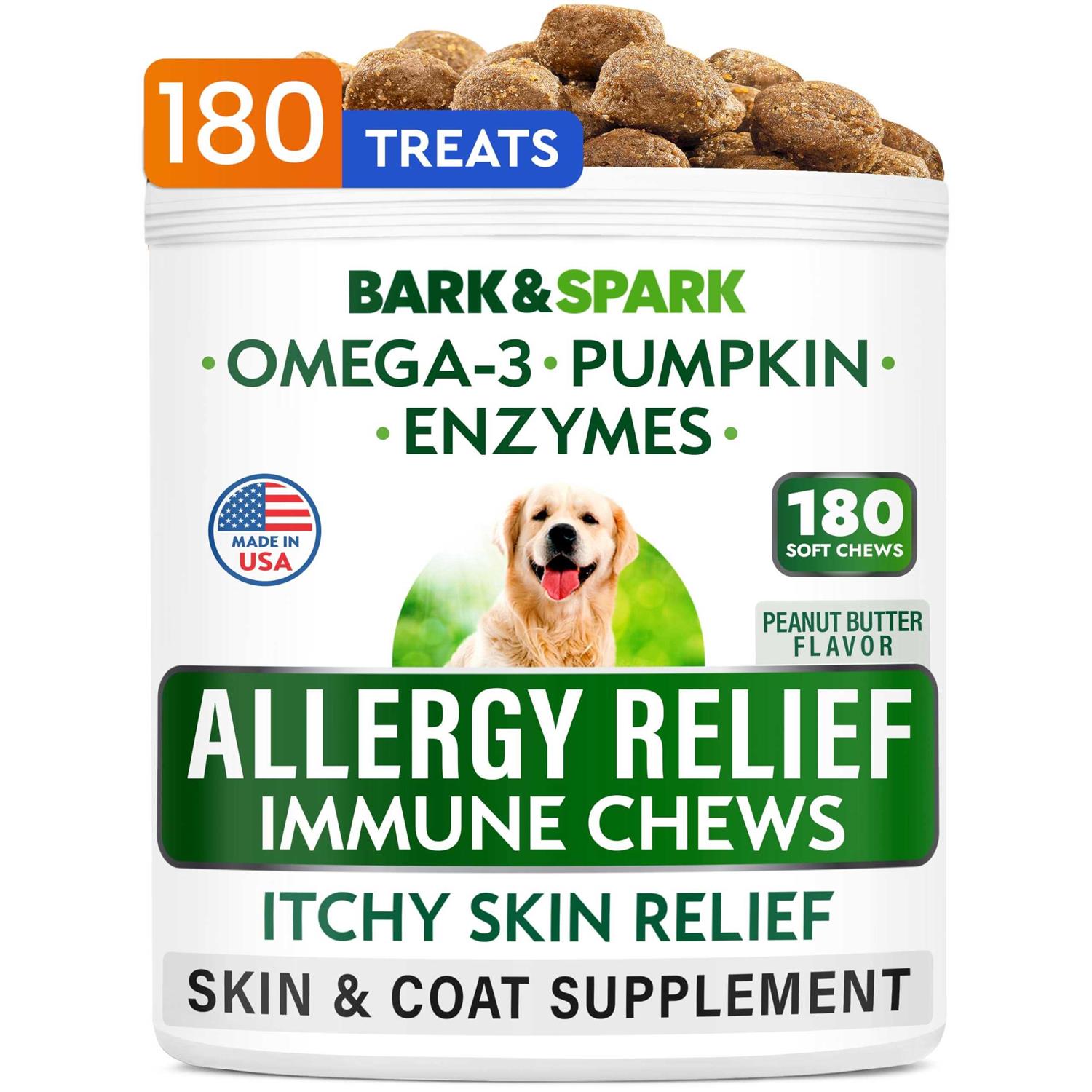Bark&spark Allergy Relief Immune Chews Itchy Skin Relief - Healthber