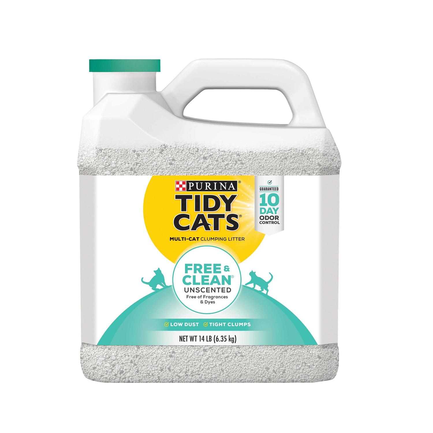 Tidy Cats Free & Clean Unscented Multi-Cat Clumping Litter - Healthber