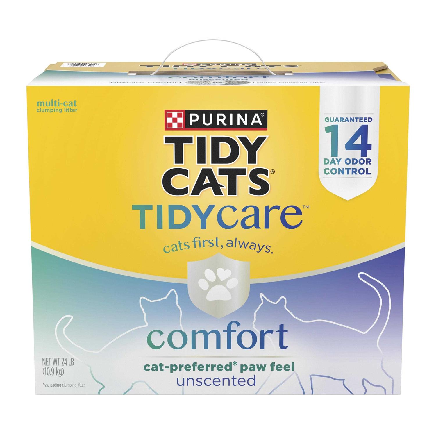 Purina Tidy Cats Tidy Care Comfort Unscented Odor Control Clumping Cat Litter - Healthber