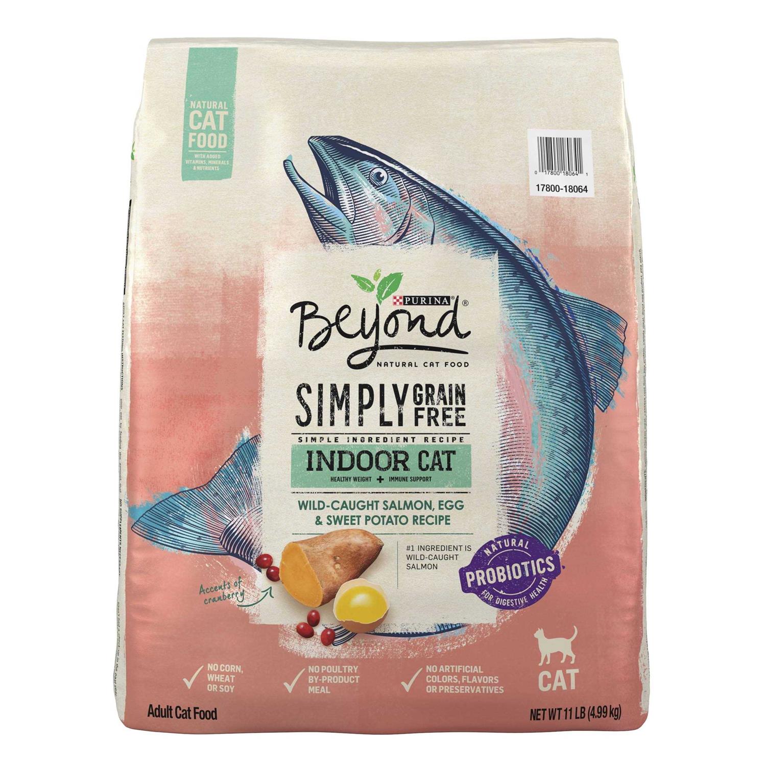 Purina Beyond Grain Free Natural Dry Cat Food Simply Indoor Salmon - Healthber