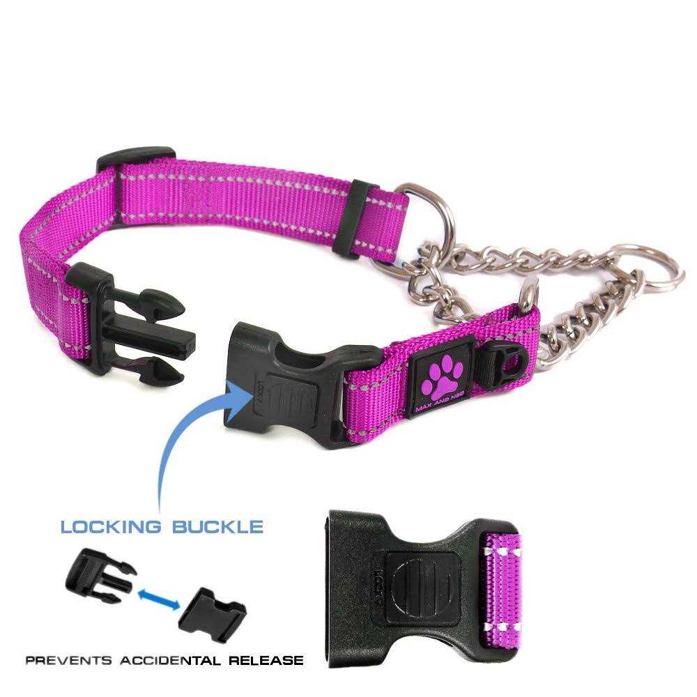 Max and Neo Stainless Steel Chain Martingale Collar We Donate a Collar to a Dog Rescue for Every Collar Sold - Healthber
