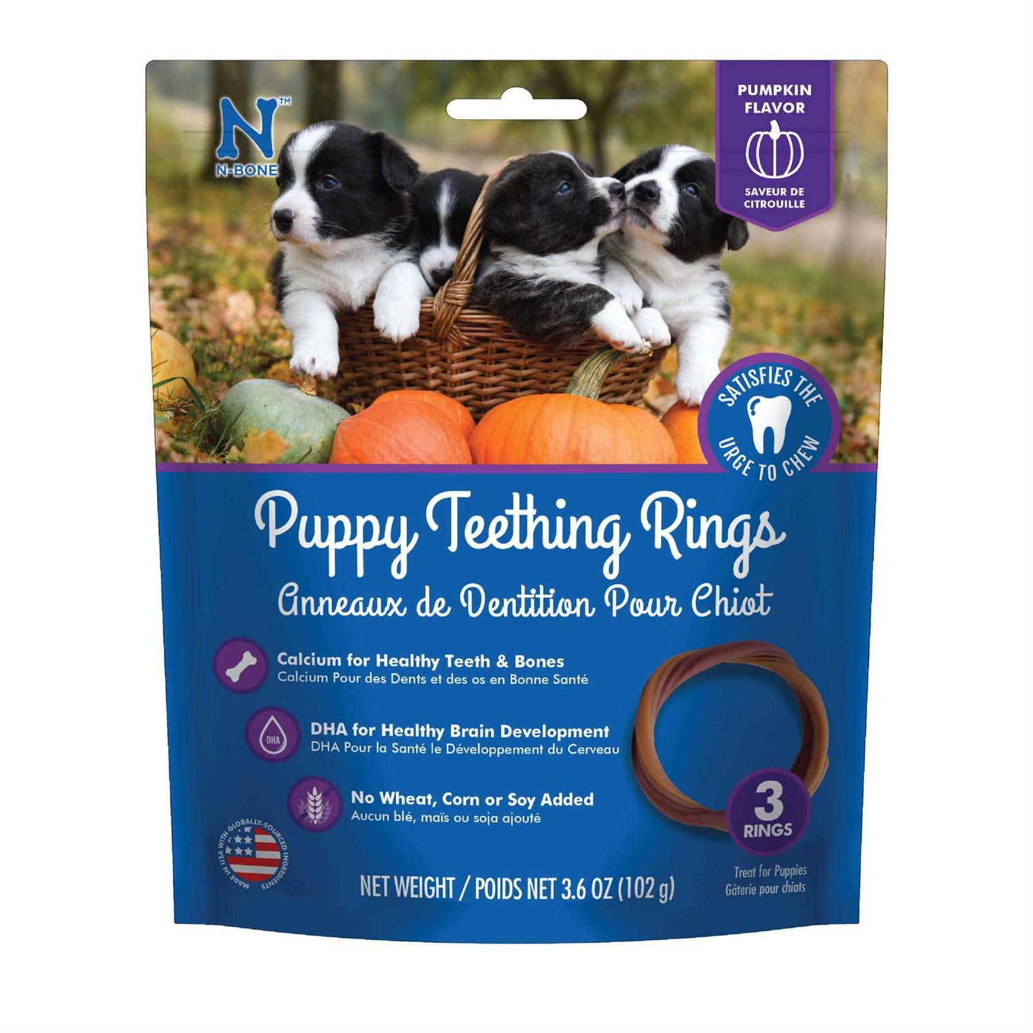 N-Bone Puppy Teething Ring Pumpkin - Healthber