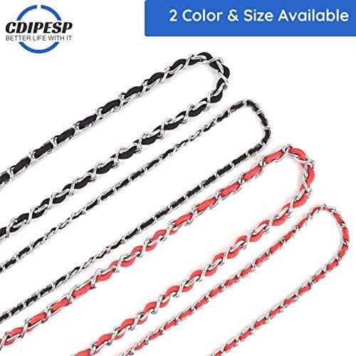 Chew Proof Dog Leash 5.5ft Heavy Duty Dog Leashes Metal Pet Chain Lead with Soft Rope Handle for Medium Large Dogs - Healthber