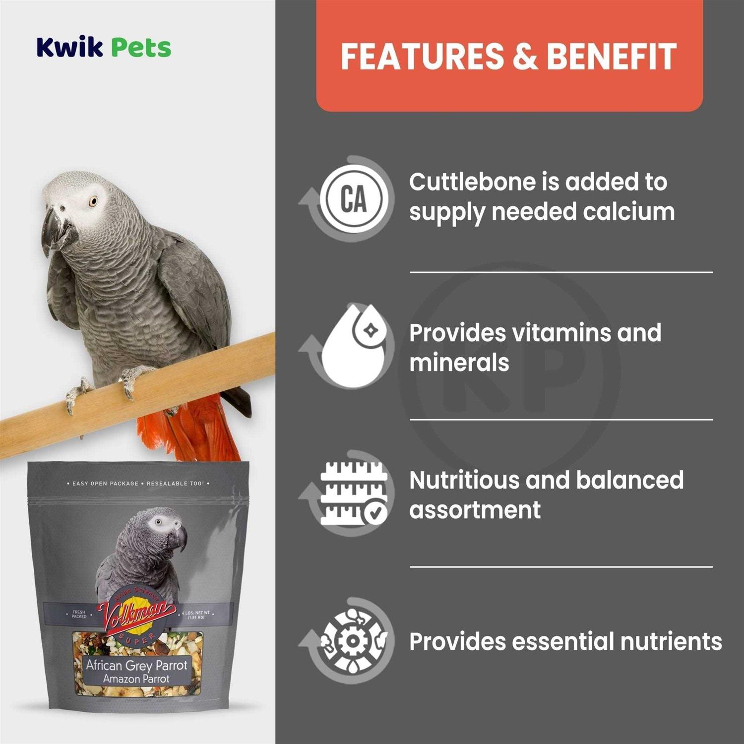 Volkman Avian Science Super African Grey - Healthber