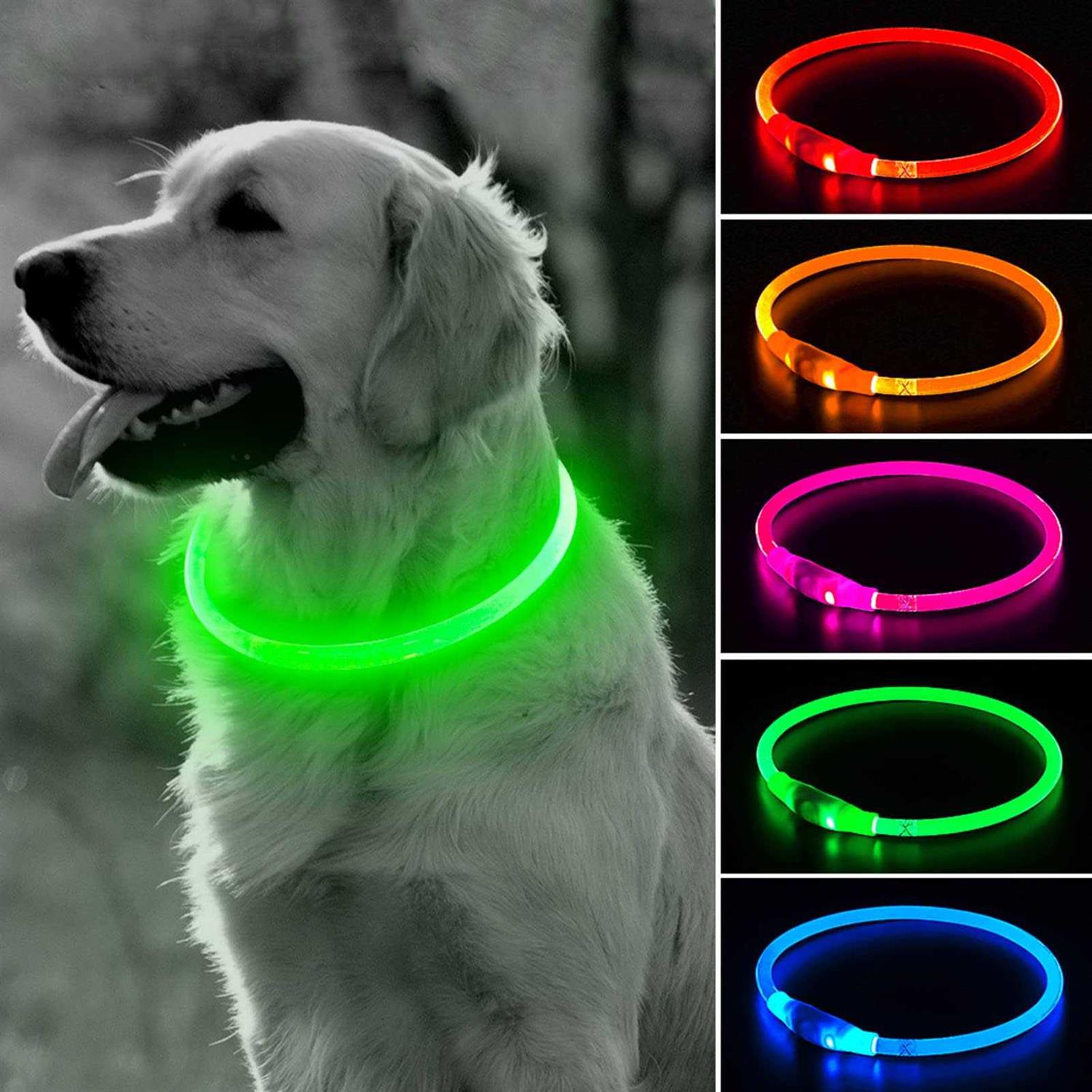 BSEEN Light Dog Collars Rechargeable LED Dog Collar Collar - Healthber