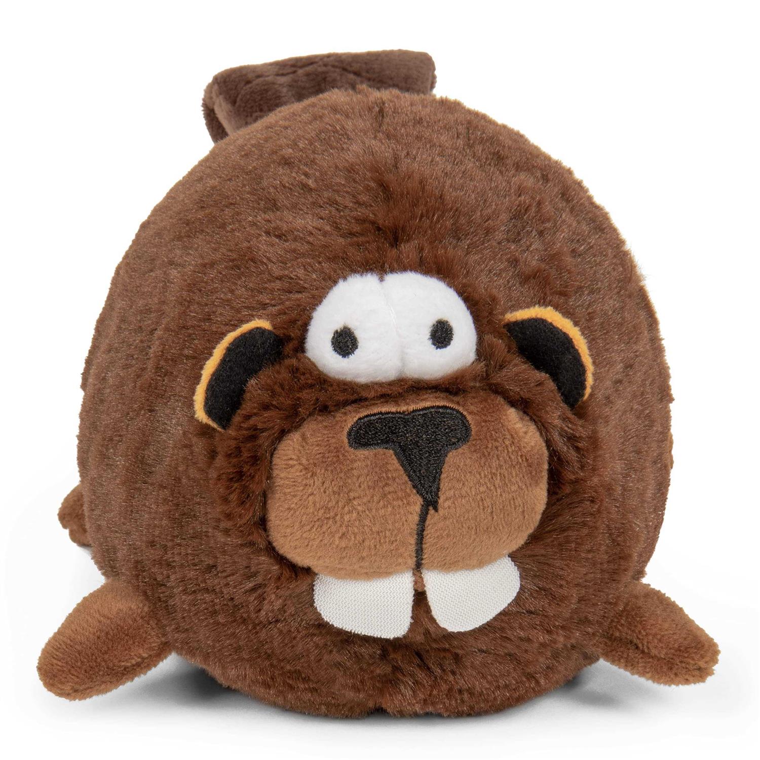 goDog Action Plush Beaver Animated Squeaker Dog Toy - Healthber