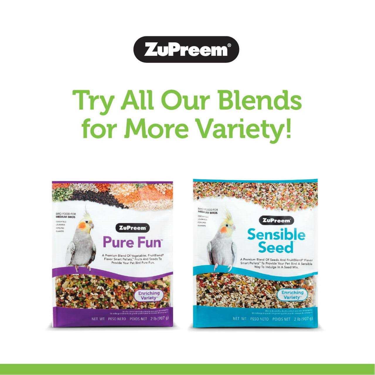 Zupreem VeggieBlend Flavor Medium Birds Bird Food - Healthber