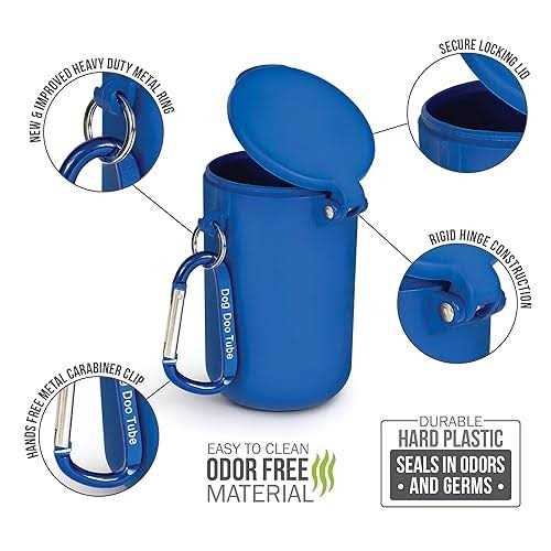 DDT Dog Doo Tube Reusable Dog Poop Holder For Dog Walkers Carries Used Dog Poop Bags - Healthber