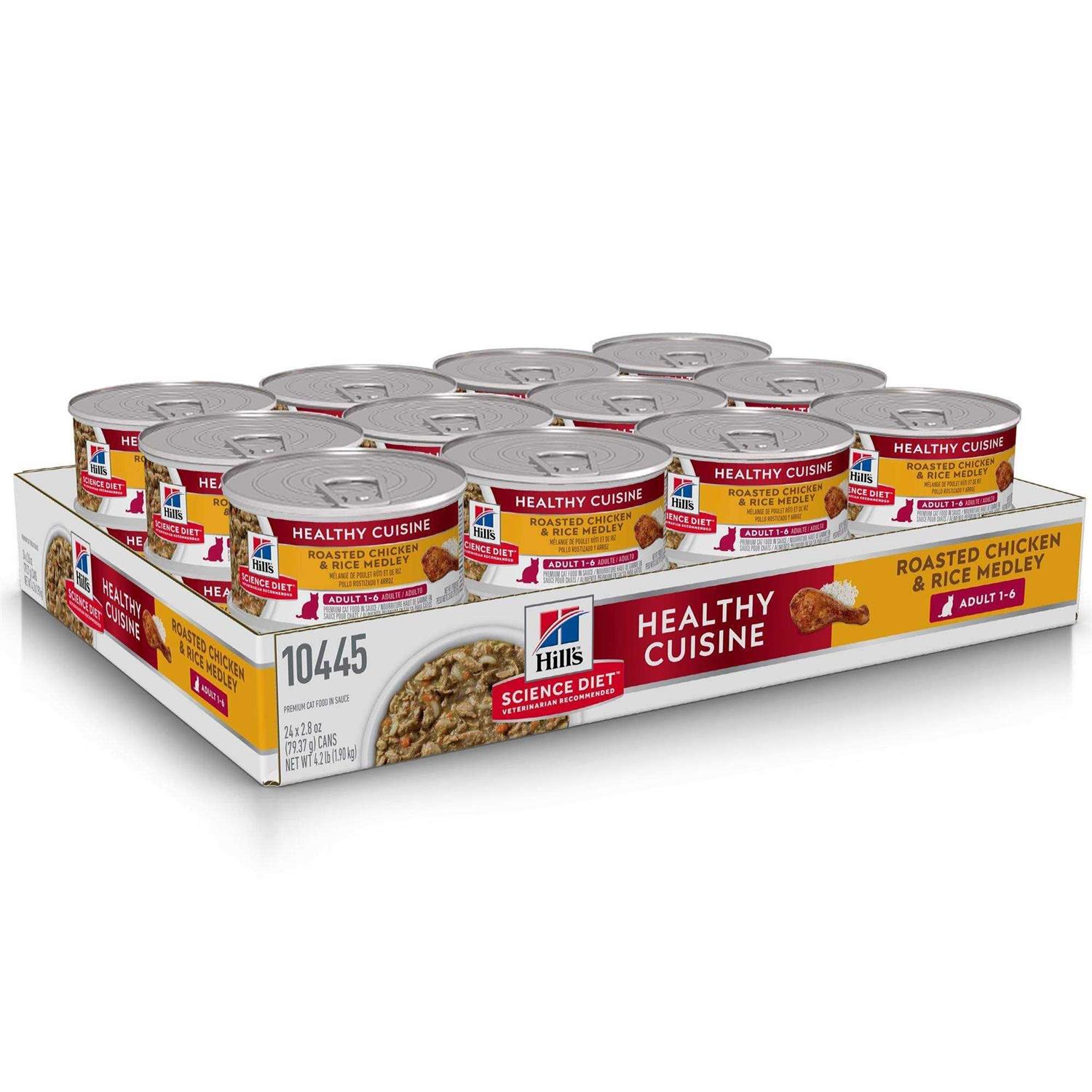 Hill’s Science Diet Adult Healthy Cuisine Roasted Chicken & Rice Medley Cat Food - Healthber