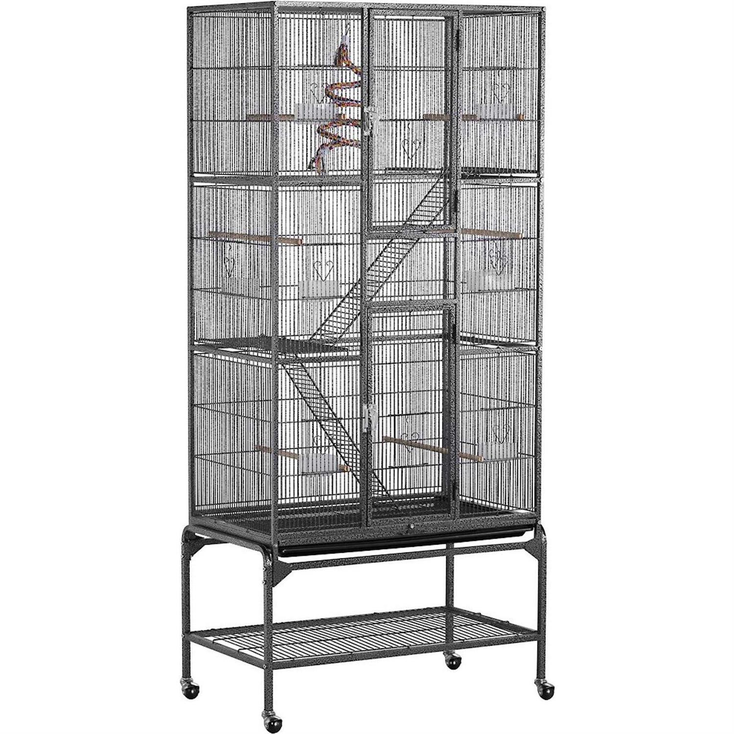 Yaheetech 69-in Parrot Cage with Detachable Stand - Healthber