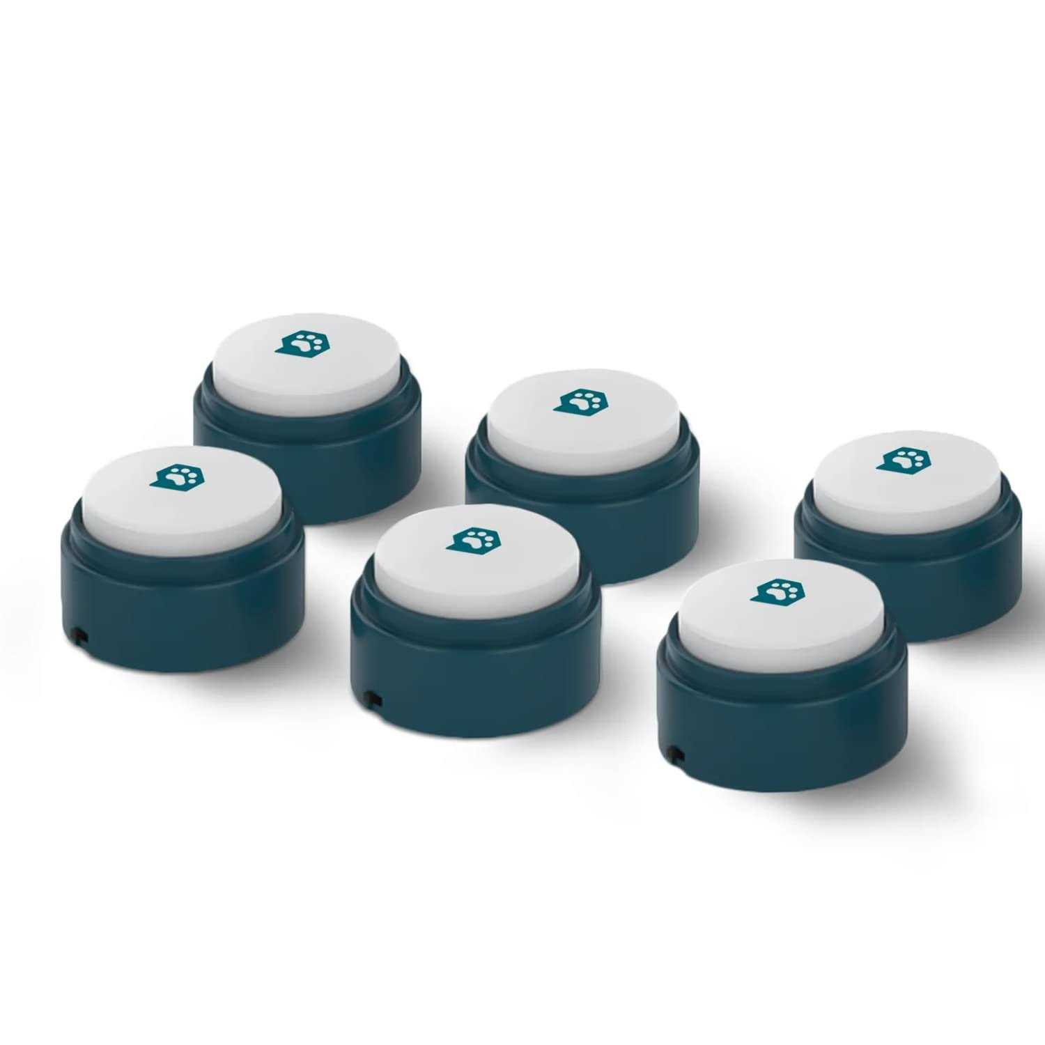 FluentPet Basic Buttons 6 Pack Talking Buttons to Communicate with Pets - Healthber