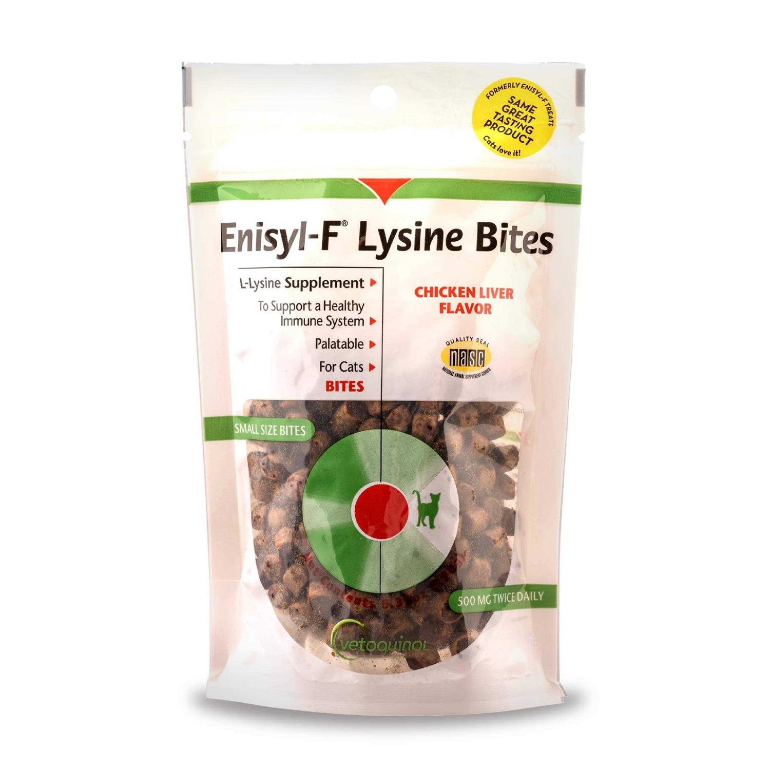Vetoquinol Enisyl-F Lysine Bites L-Lysine Chews for Cats & Kittens - Healthber